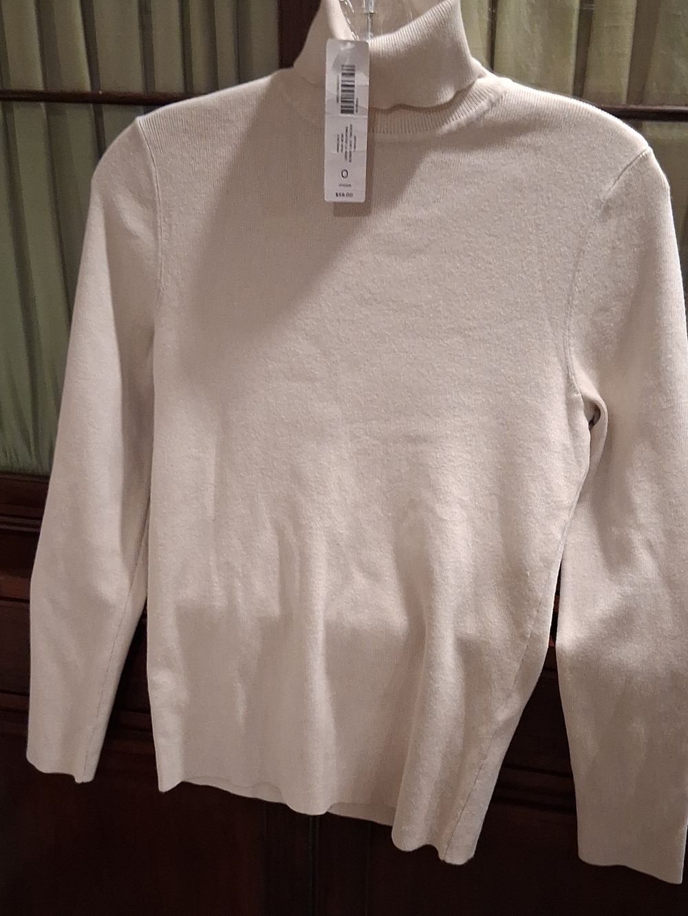 Chico's Cream Turtleneck Sweater